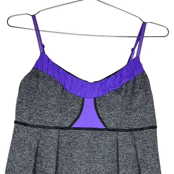 Lululemon Yogi Dance Tank Cinch Cord Pleated Scalloped Strap Athleisure - Picture 3 of 6